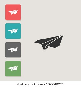 Paper plane - vector icon. Symbol for web, infographics, print design and mobile UX/UI kit. Vector illustration, EPS10.