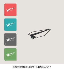 Paper plane - vector icon. Symbol for web, infographics, print design and mobile UX/UI kit. Vector illustration, EPS10.