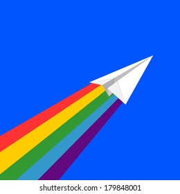 paper plane. vector illustration