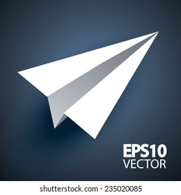 Paper plane. Vector illustration 
