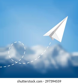 paper plane. vector illustration