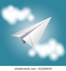 paper plane. vector illustration
