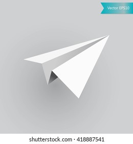 Paper plane, Vector illustration