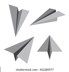 Paper plane. Vector illustration .