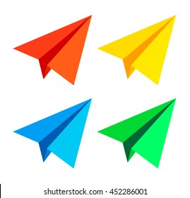 Paper plane. Vector illustration .