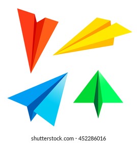 Paper plane. Vector illustration .