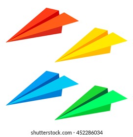 Paper plane. Vector illustration .