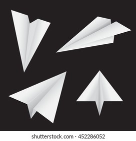 Paper plane. Vector illustration .