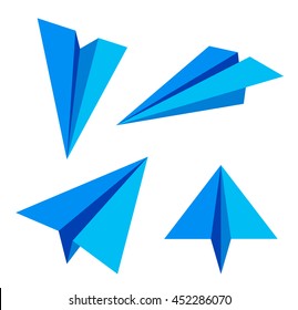Paper plane. Vector illustration .