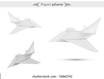 Paper plane. Vector illustration