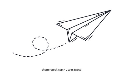 Paper plane vector illustration icon