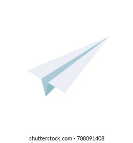 paper plane vector illustration icon flat style

