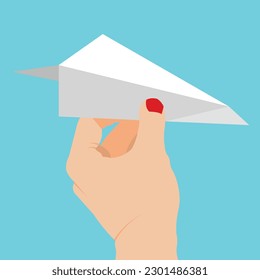 Paper plane vector image or clipart