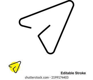 Paper Plane Vector Line Icon Eps