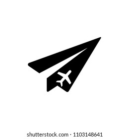 paper plane world icon