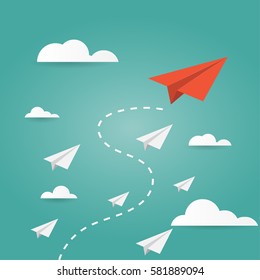Paper Planes Background vector design