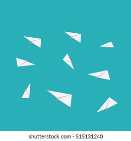 paper planes info graphic vector,