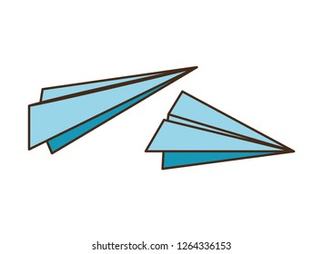 paper planes isolated icon