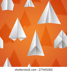 Paper planes seamless texture
