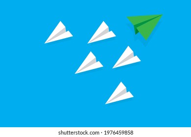 paper planes. Travel concept. Transportation icon set. Message icon. Vector illustration. Stock image.