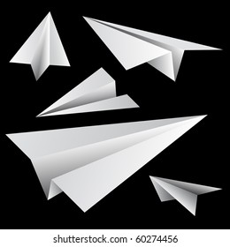 Paper planes. Vector.