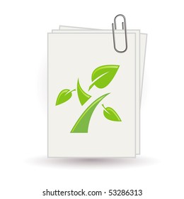 Paper with plant