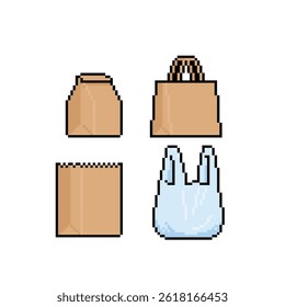 PAPER PLASTIC BAG PIXEL ART