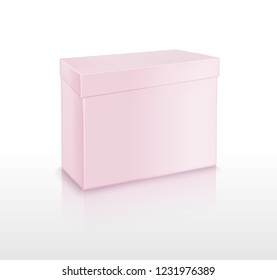 Paper or plastic box with lid for toy, shoes or food