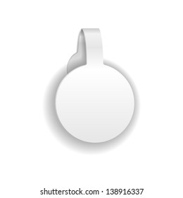 Paper Or Plastic Wobbler. Isolated On White. Vector Illustration