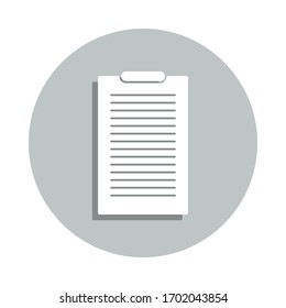 paper plate badge icon. Simple glyph, flat vector of web icons for ui and ux, website or mobile application