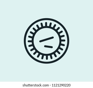 Paper plates icon line isolated on clean background. Paper plates icon concept drawing icon line in modern style. Vector illustration for your web mobile logo app UI design.