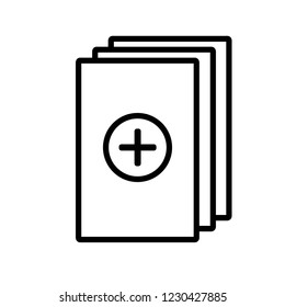 paper plus icon in trendy flat design
