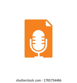 paper podcast logo , voice record logo