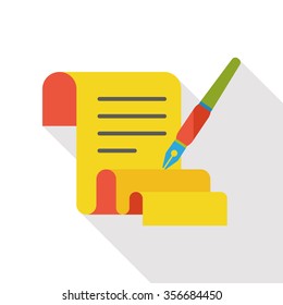 paper poetry flat icon