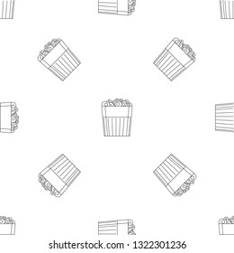 Paper popcorn box pattern seamless vector repeat geometric for any web design