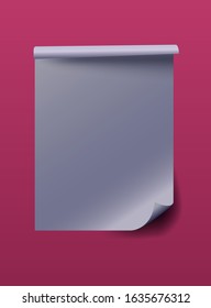 Paper poster or banner on background