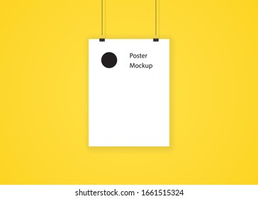 Download Poster Mockup Yellow Stock Vectors Images Vector Art Shutterstock PSD Mockup Templates