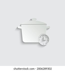 Papiertopf-Symbol Vektorkochzeichen