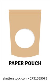 Paper Pouch Brown with Transparent Mica