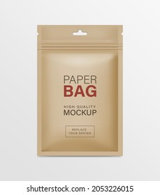 Paper pouch zipper bag packaging mockups