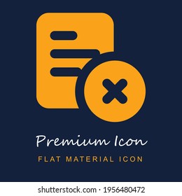 Paper premium material ui ux isolated vector icon in navy blue and orange colors svg