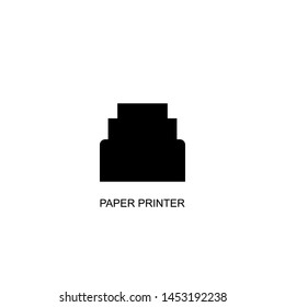paper printer icon vector black design