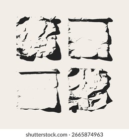 Papel con efectos de impresión: elemento de textura grunge con manchas de tinta, impresiones erróneas y detalles de papel afligido. Perfecto para diseño de póster vintage, diseños de impresión retro, fondos artísticos y c