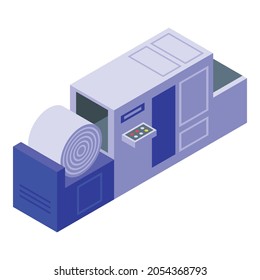 Paper production icon. Isometric of Paper production vector icon for web design isolated on white background