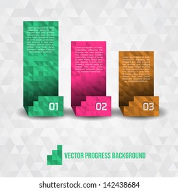 Paper Progress Background - For Product Choice or Versions - Vector Illustration - Infographic