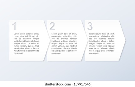 Paper progress banners. Design template. Vector illustration.
