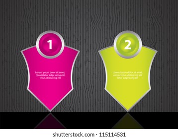 paper progress labels- product choice or versions with special design