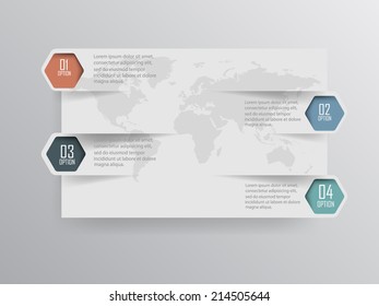 Paper progress steps, Vector design template, 