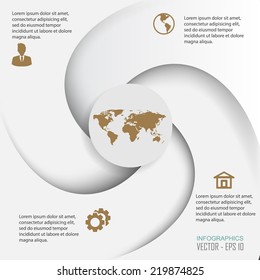 Paper progress steps, Vector design template, 