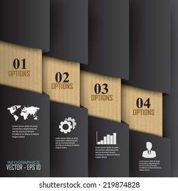 Paper progress steps, Vector design template,